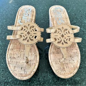 Circus by Sam Edelman "Rocky" Cork Wedge Heel Sandals Size 7.5